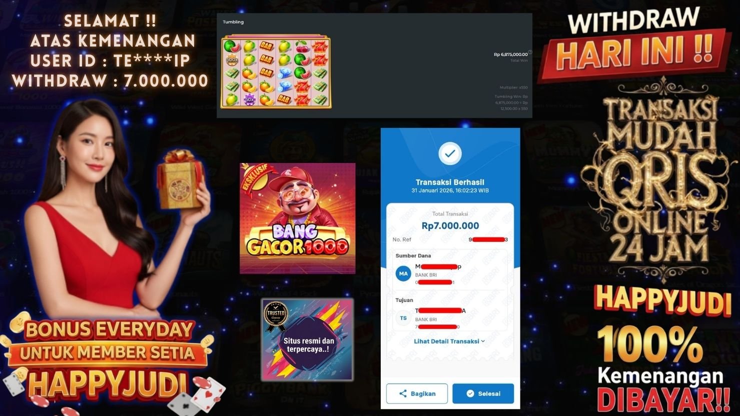 HAPPYJUDI JACKPOT SLOT BANG GACOR 1000